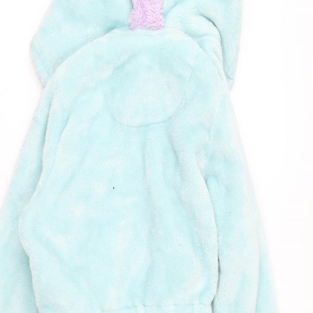 Marks and Spencer Girls Blue Solid Polyester Top Gown Size 5-6 Years Pullover - Unicorn