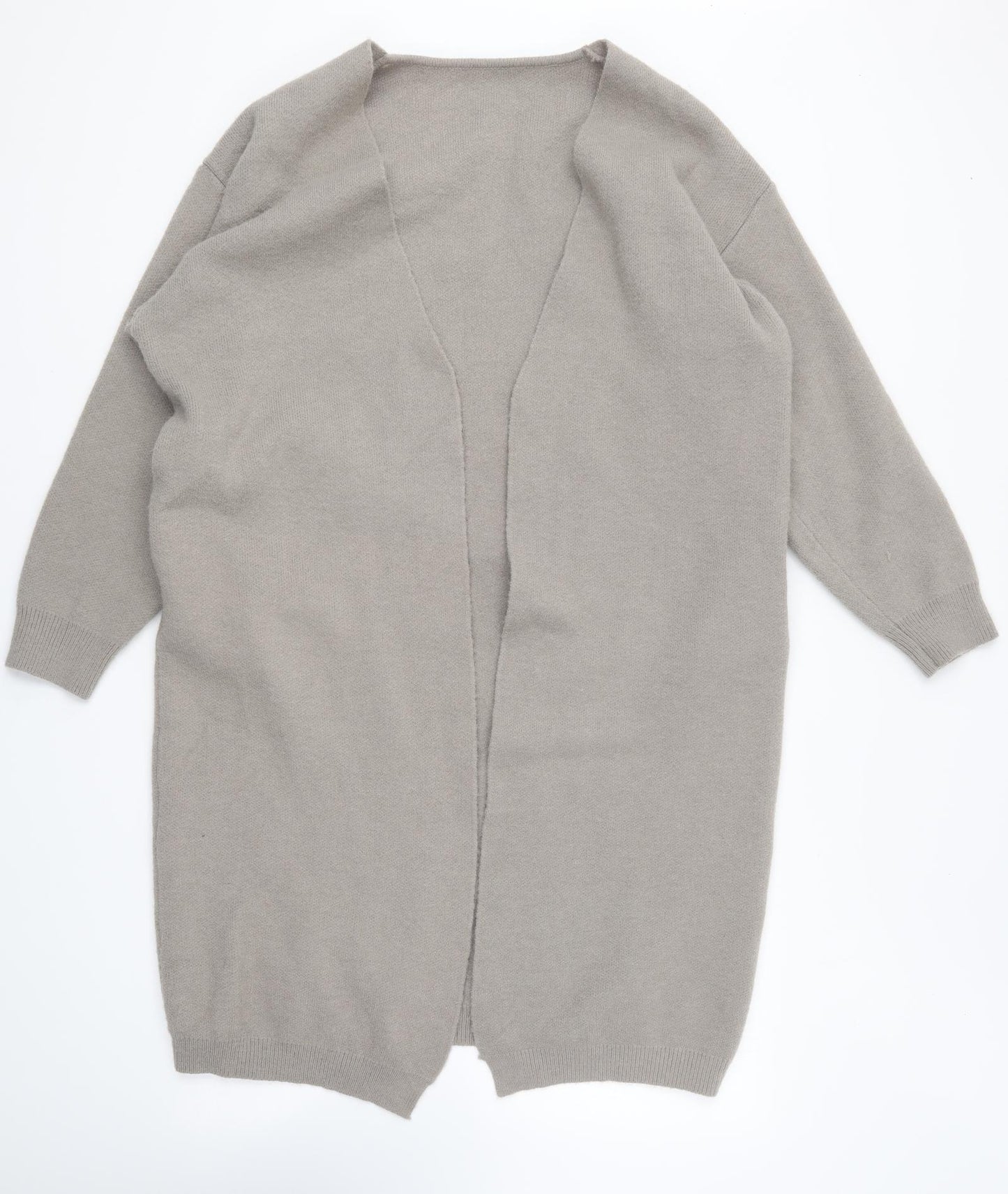 Dazy Womens Grey V-Neck Acrylic Cardigan Jumper Size S