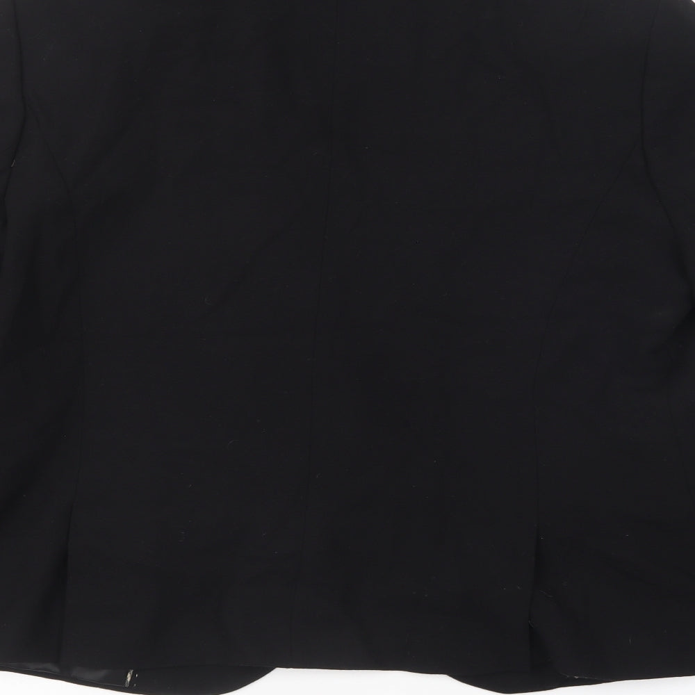 Marks and Spencer Womens Black Jacket Blazer Size 18 Button