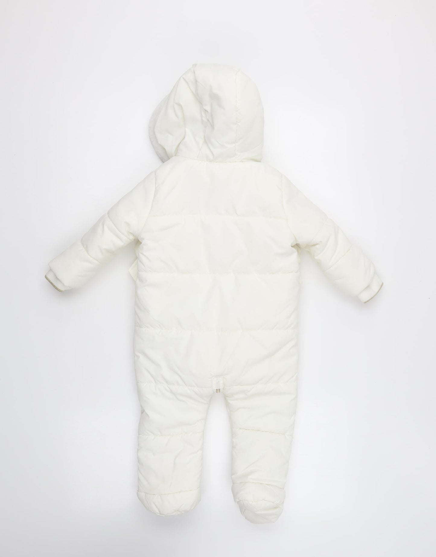 Matalan Baby White Puffer Jacket Snowsuit Size 9-12 Months Zip