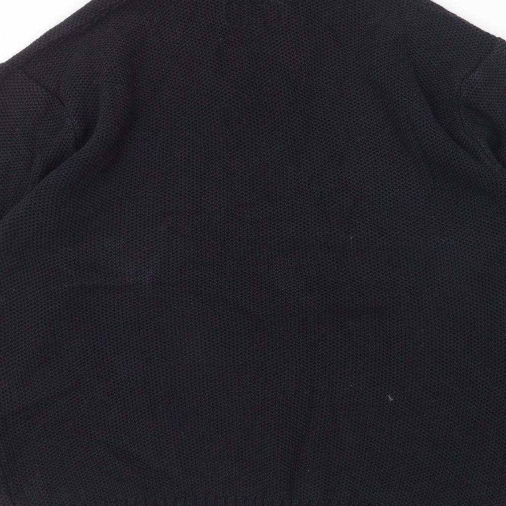 NEXT Mens Blue Collared Cotton Pullover Jumper Size XL