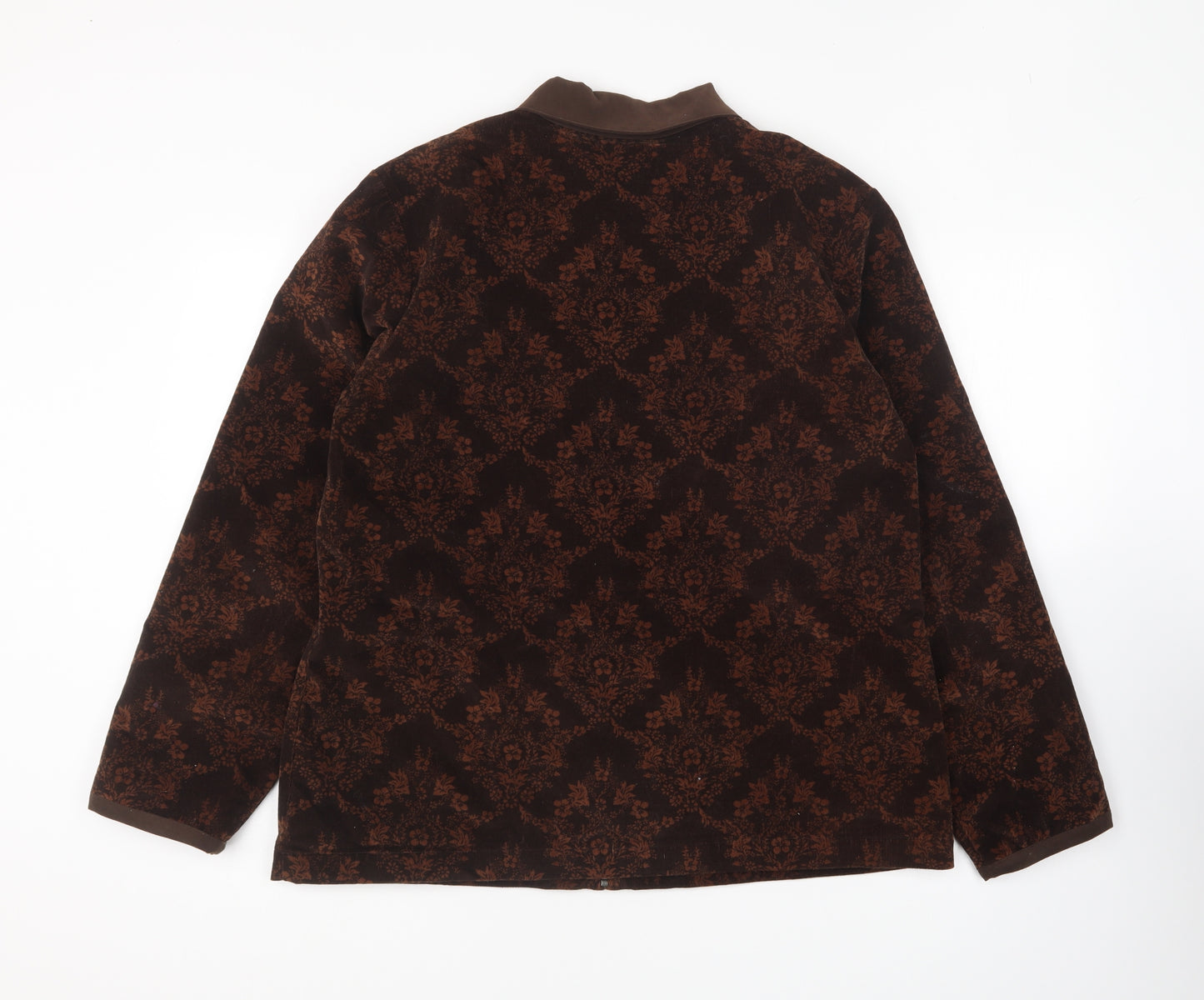 Casual & Co Mens Brown Geometric Jacket Size L Zip