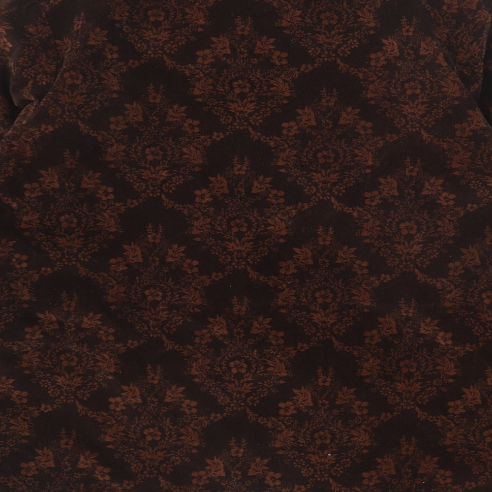 Casual & Co Mens Brown Geometric Jacket Size L Zip