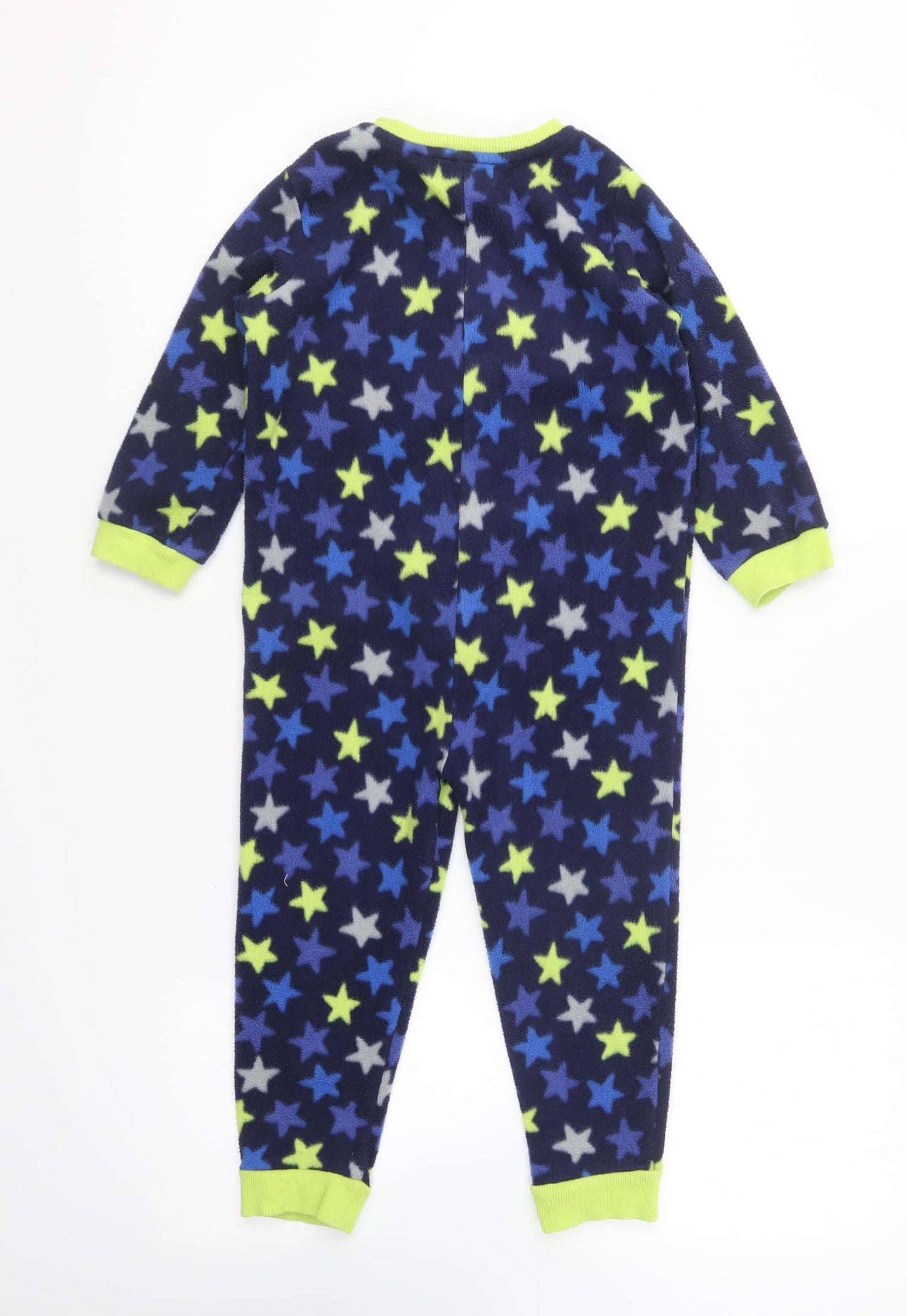 Blue Zoo Boys Blue Geometric Polyester One Piece Size 3-4 Years Zip - Star