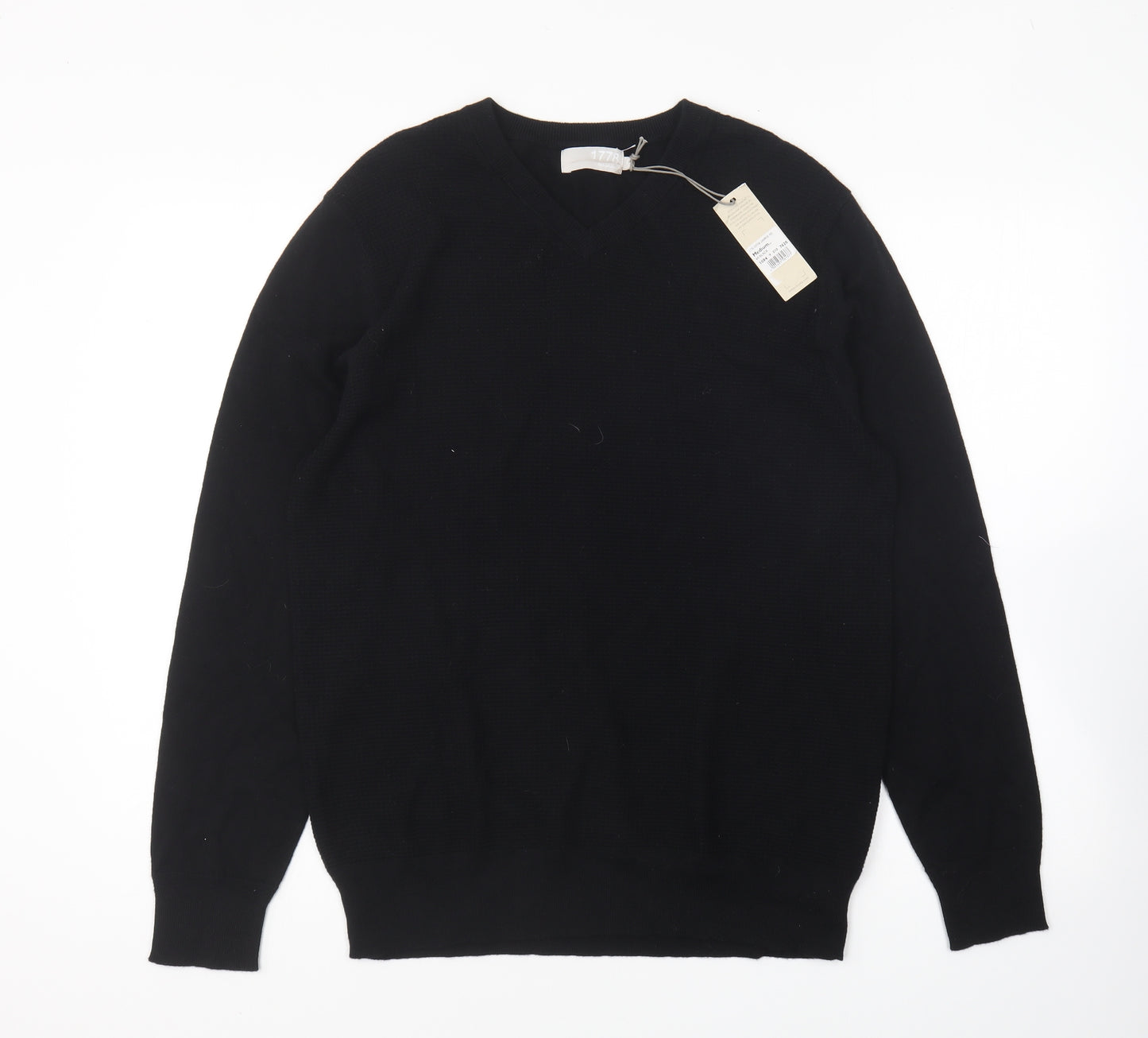 Debenhams Womens Black Round Neck Cotton Pullover Jumper Size M