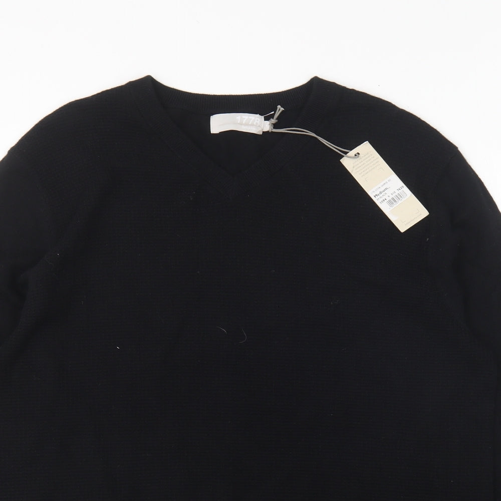 Debenhams Womens Black Round Neck Cotton Pullover Jumper Size M