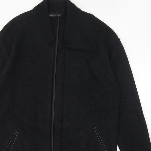 Marks and Spencer Womens Black V-Neck Polyester Cardigan Jumper Size 12