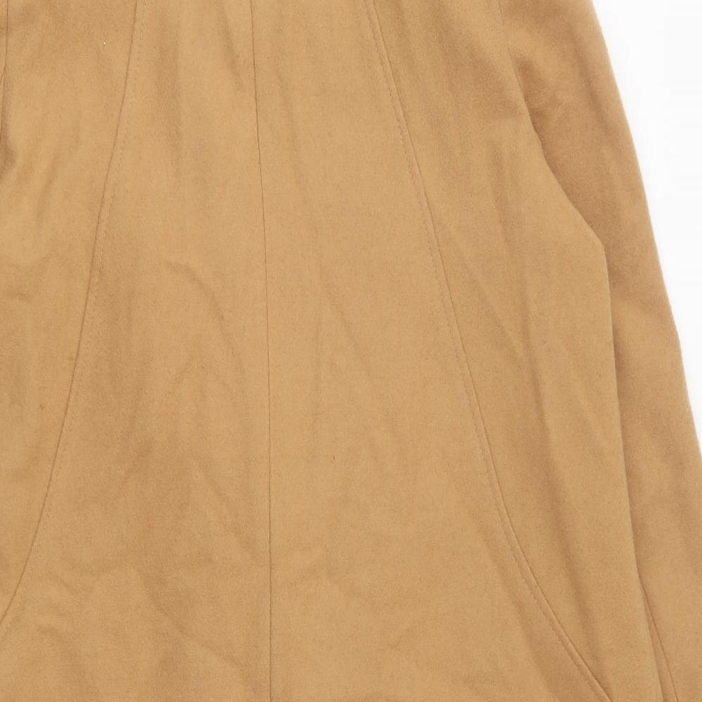 Linea Womens Brown Pea Coat Coat Size 14 Button