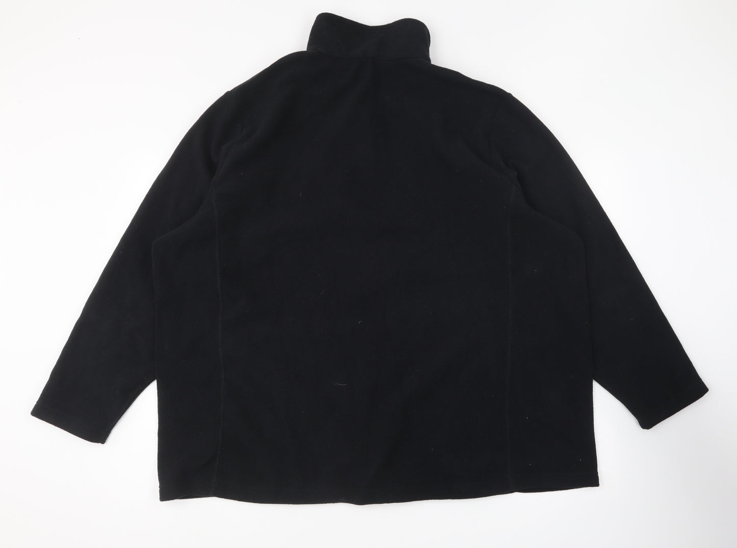 Lands' End Womens Black Polyester Full Zip Sweatshirt Size 28 Zip