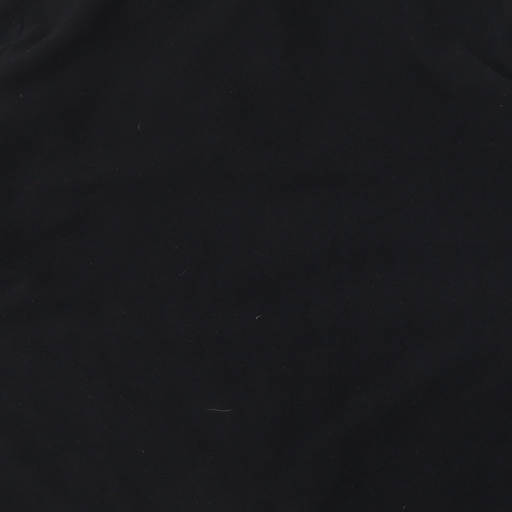 Lands' End Womens Black Polyester Full Zip Sweatshirt Size 28 Zip