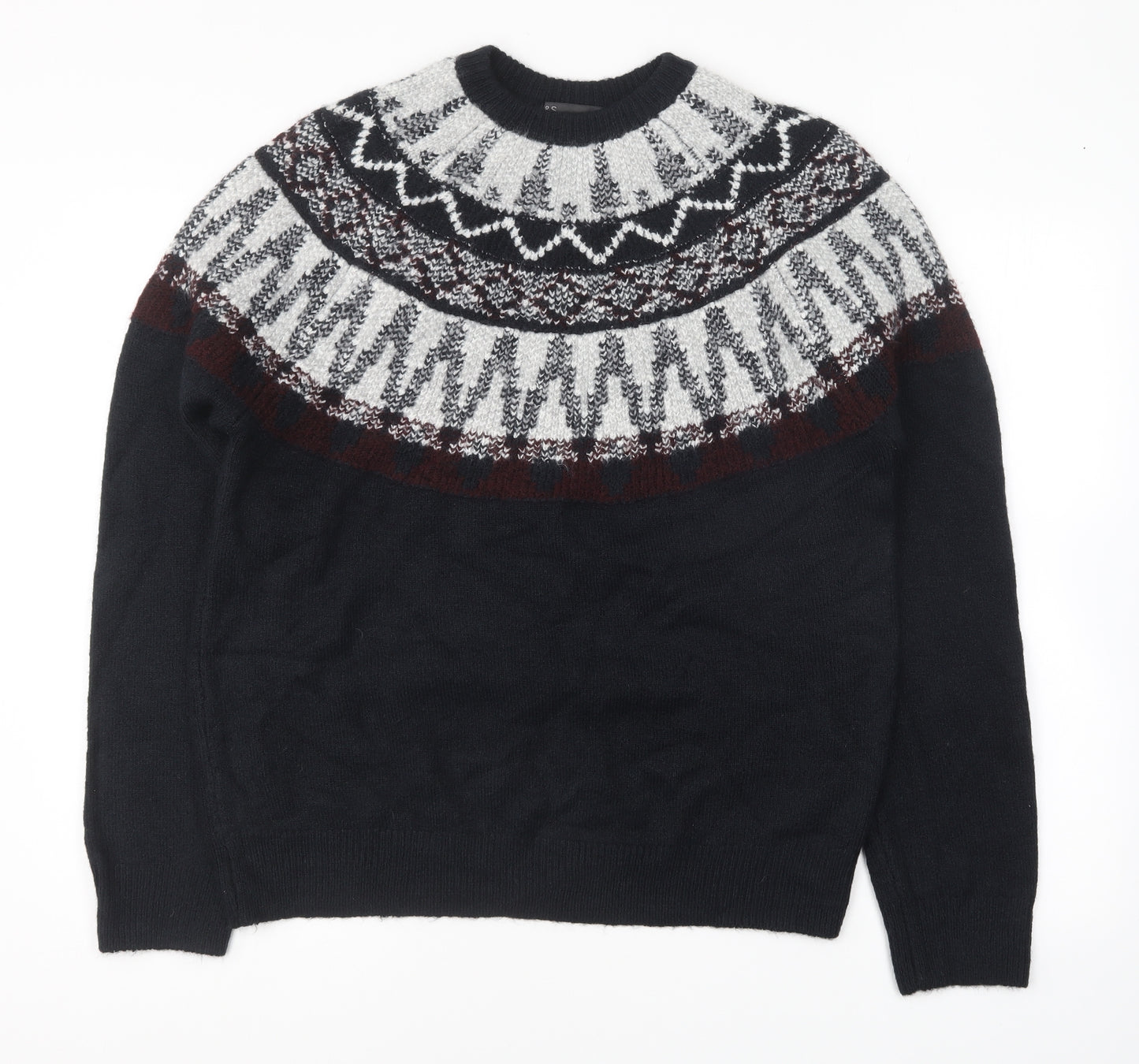 Marks and Spencer Mens Blue Round Neck Acrylic Pullover Jumper Size L