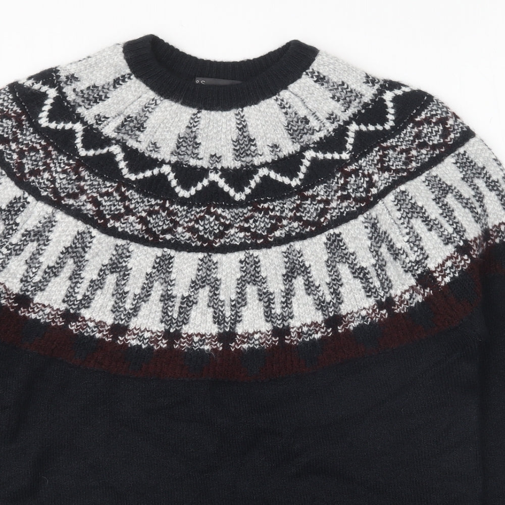 Marks and Spencer Mens Blue Round Neck Acrylic Pullover Jumper Size L