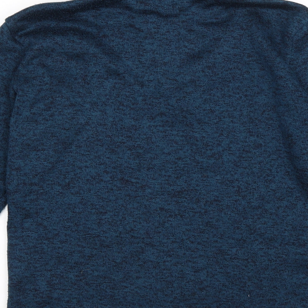 HIGEAR Womens Blue Polyester Pullover Casual Size 32 High Neck Zip