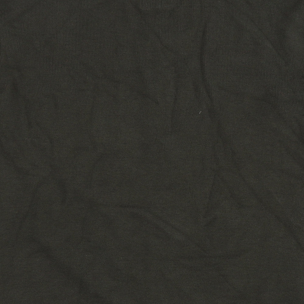 PERCIVAL Mens Green Collared Cotton Full Zip Jumper Size L