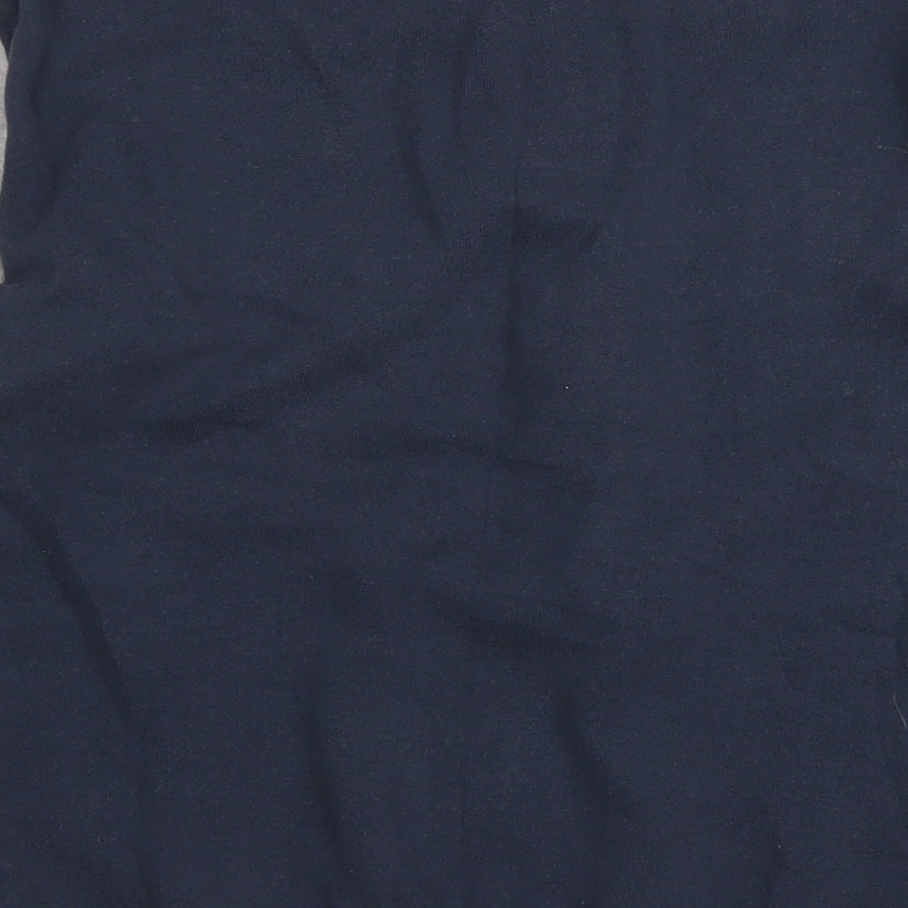 Nutmeg Boys Blue Colourblock Cotton Cardigan Sweatshirt Size 12-13 Years Snap - Letterman