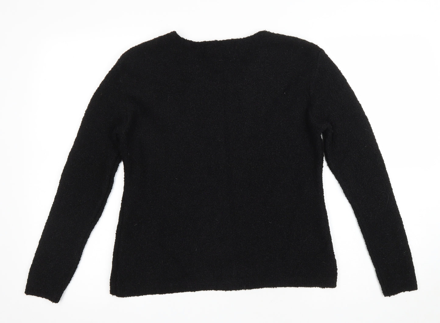 Berketex Womens Black Round Neck Acrylic Pullover Jumper Size 18