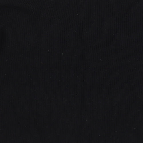 Style Womens Black V-Neck Viscose Pullover Jumper Size 18 - Cut out
