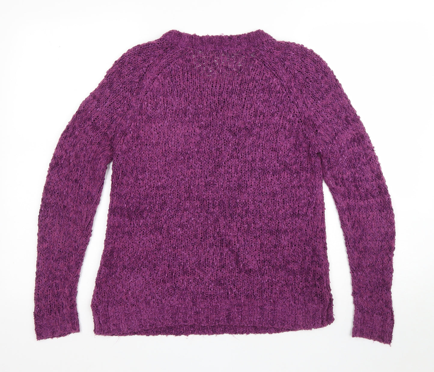 George Womens Purple Round Neck Polyester Pullover Jumper Size 8
