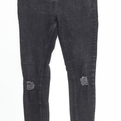 JKA Mens Black Cotton Skinny Jeans Size 30 in L29 in Regular Zip