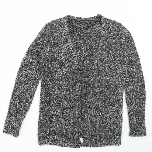 Atmosphere Womens Grey V-Neck Polyester Cardigan Jumper Size 6