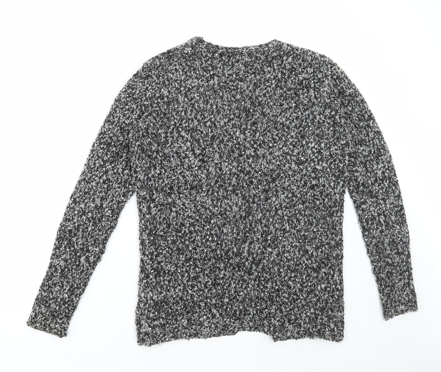 Atmosphere Womens Grey V-Neck Polyester Cardigan Jumper Size 6