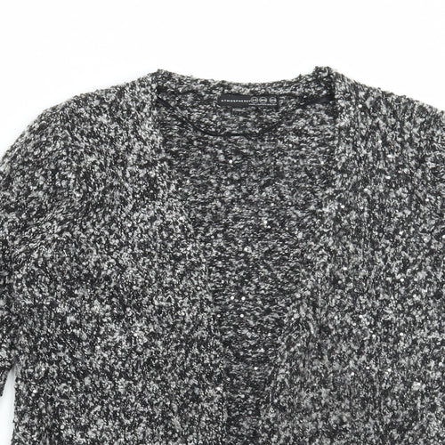 Atmosphere Womens Grey V-Neck Polyester Cardigan Jumper Size 6