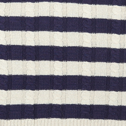 Exhibit Womens Multicoloured Round Neck Striped Acrylic Pullover Jumper Size S
