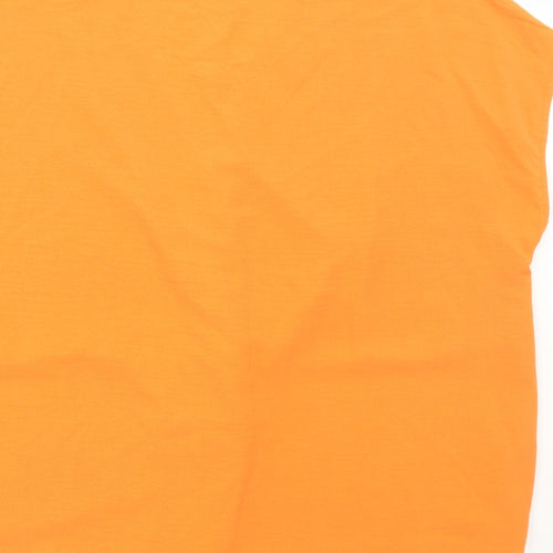 Gallery Womens Orange Polyester Basic Blouse Size XL V-Neck - Peplum