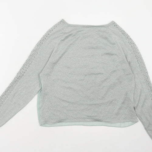 Preworn Womens Green Round Neck Acrylic Pullover Jumper Size M