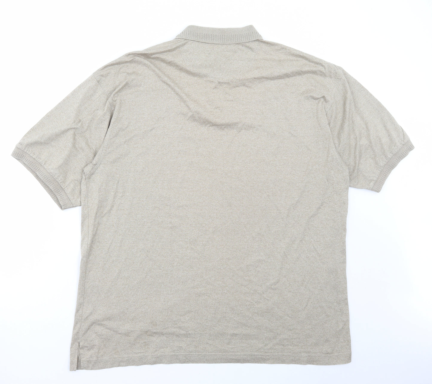 St Bernard Mens Beige Cotton Polo Size XL Collared Button