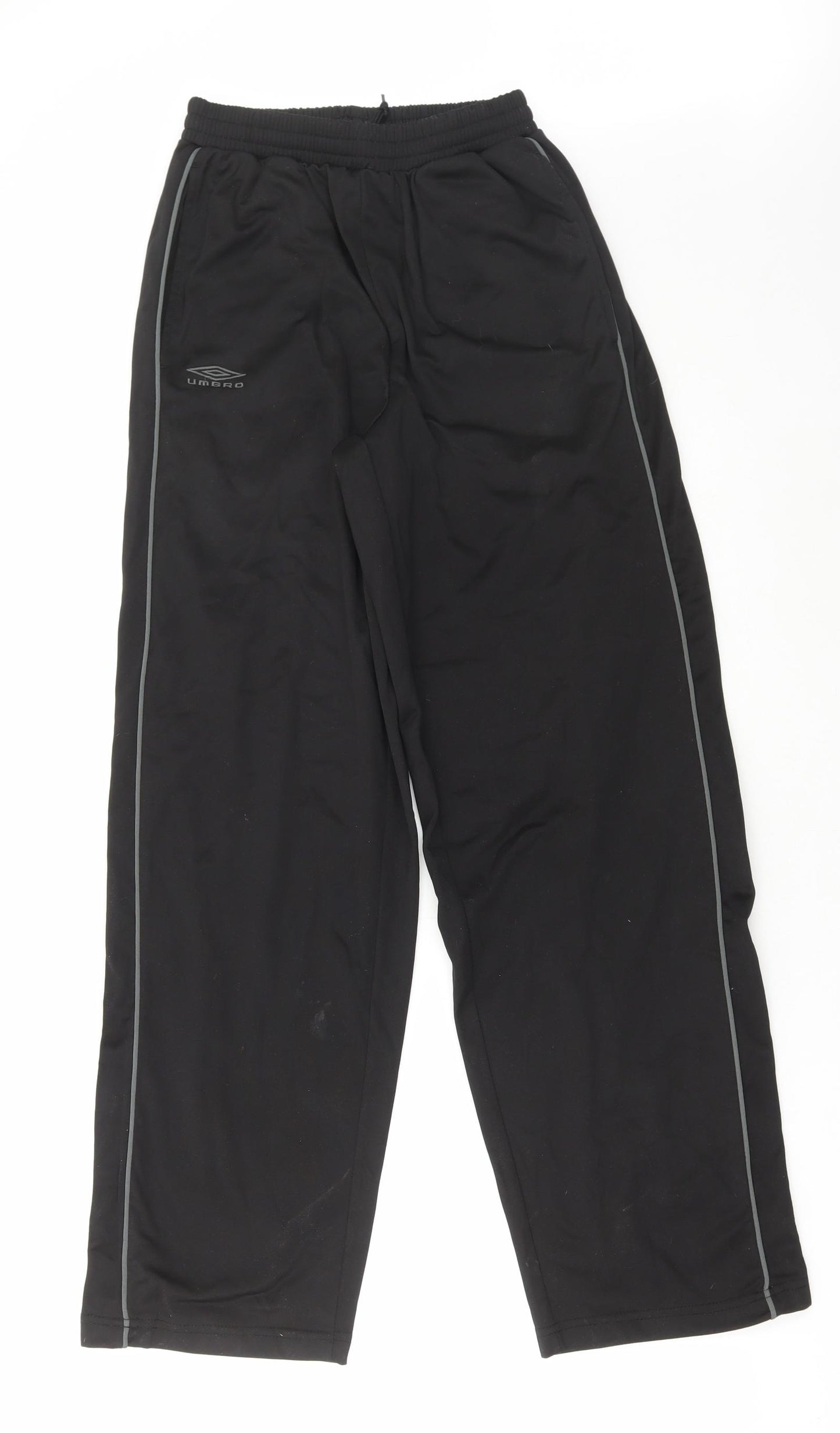 Umbro Mens Black Polyester Jogger Trousers Size S L24 in Regular Drawstring