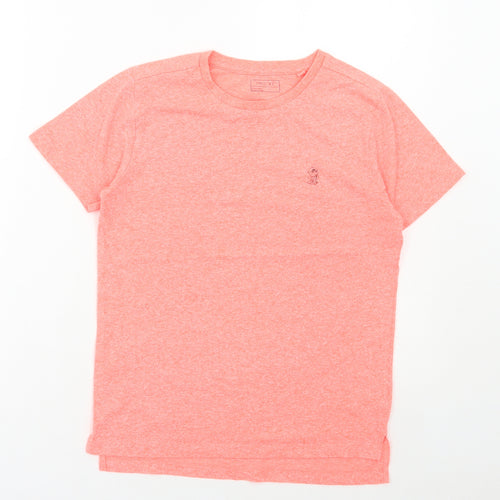 NEXT Boys Orange Polyester Basic T-Shirt Size 10 Years Round Neck Pullover