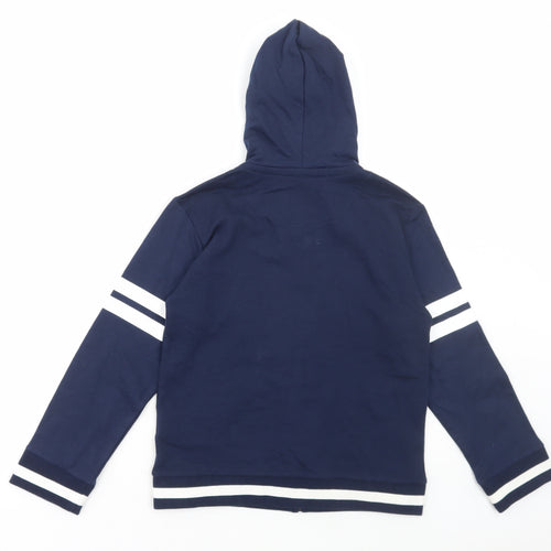 Nuku Tavake Boys Blue Cotton Full Zip Hoodie Size 8 Years Zip