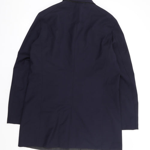 Guards London Mens Blue Overcoat Coat Size 40 Button