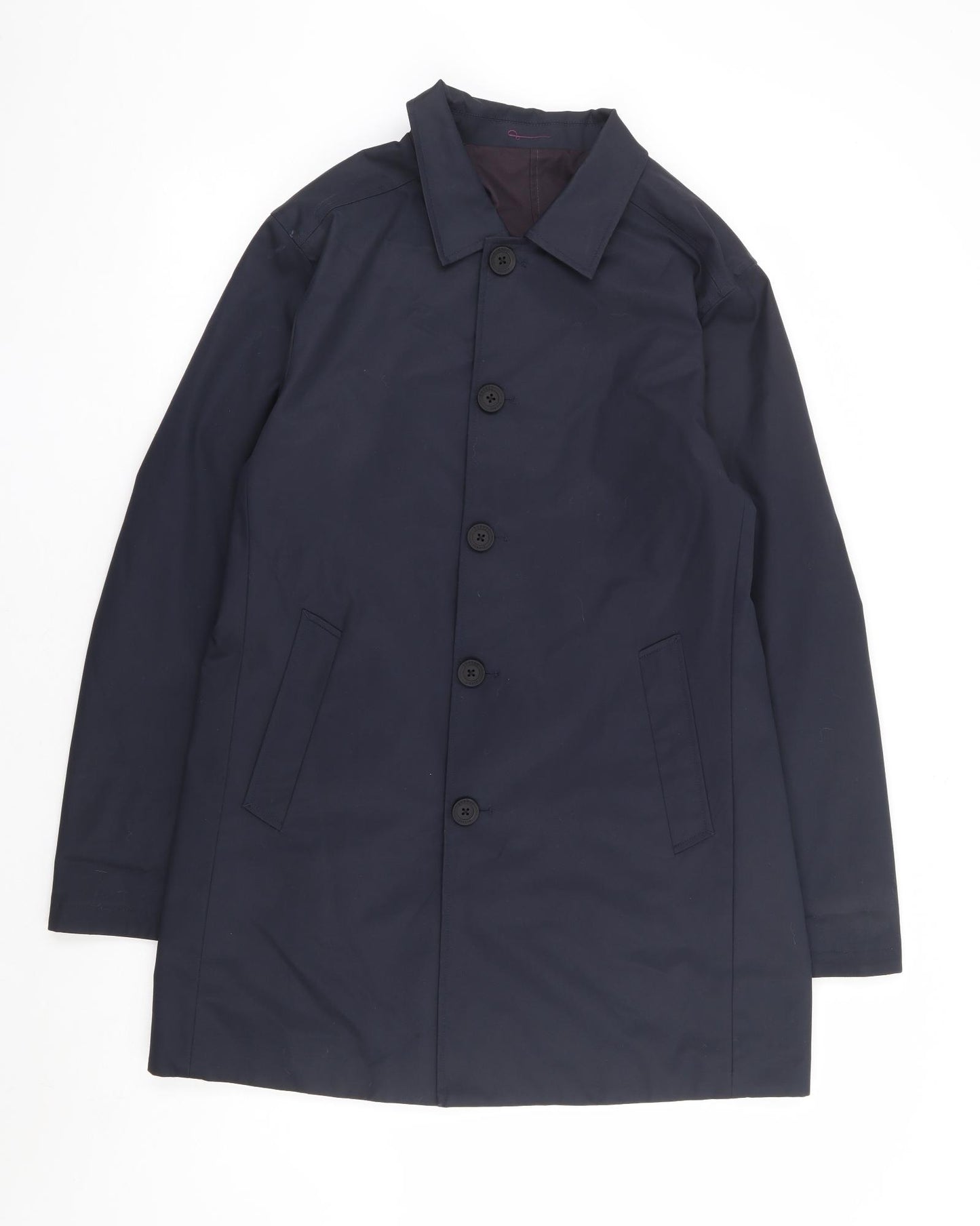 Guards London Mens Blue Overcoat Coat Size 38 Button