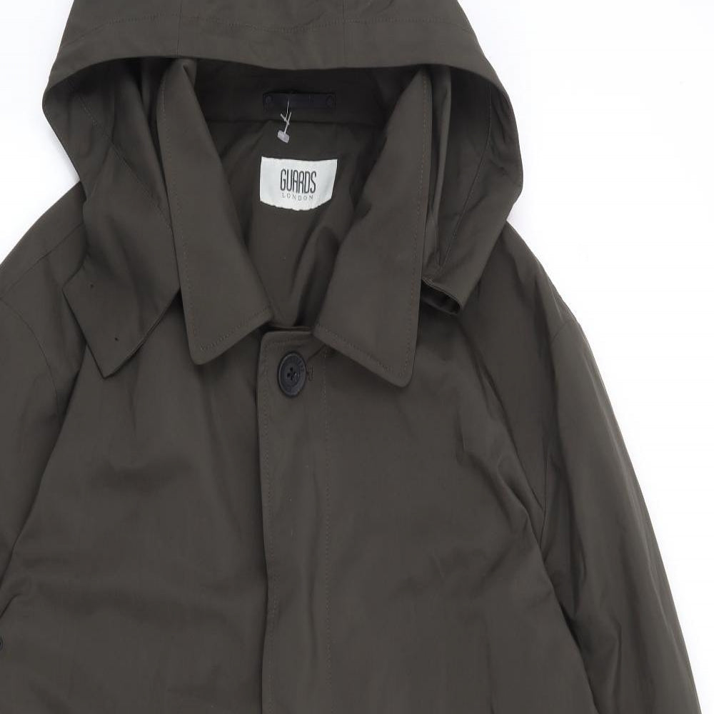 Guards London Mens Green Anorak Coat Size 46 Button