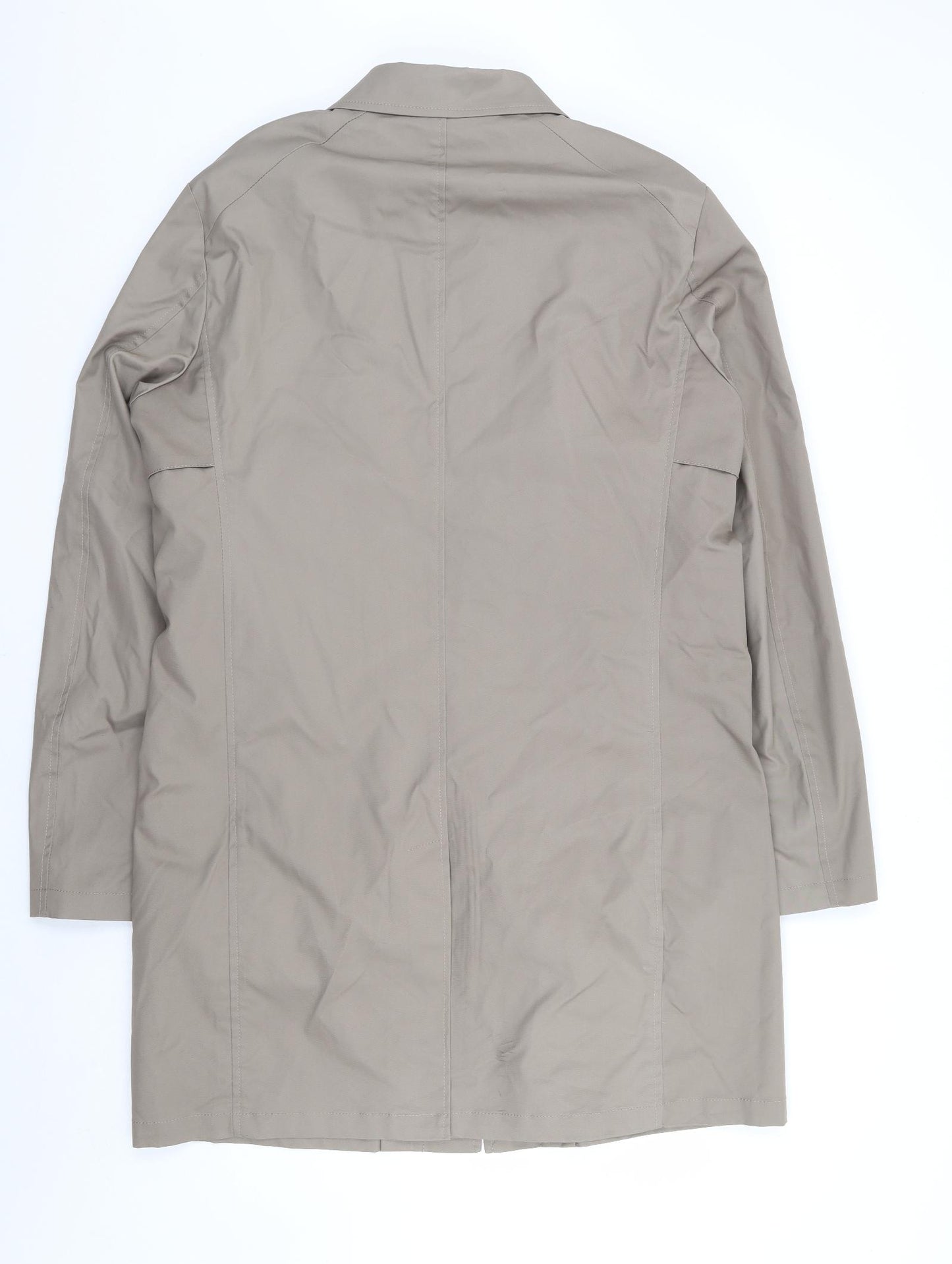 Guards London Mens Beige Overcoat Coat Size 42 Button - Thinsulate Lining