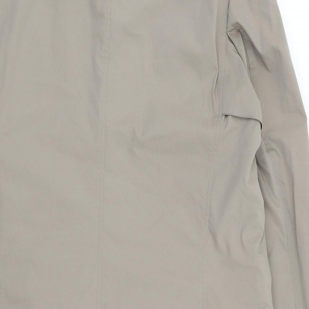 Guards London Mens Beige Overcoat Coat Size 42 Button - Thinsulate Lining