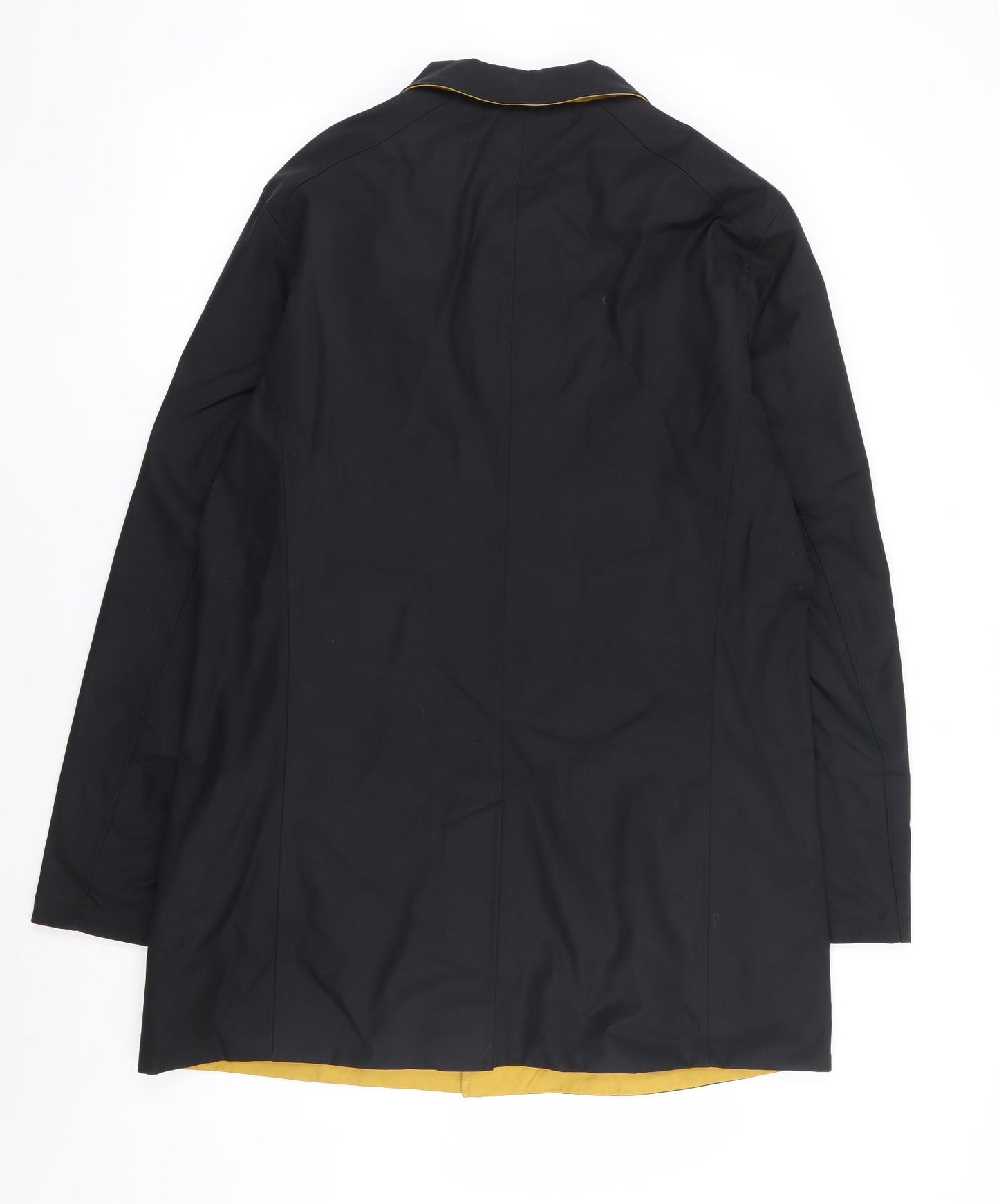 Guards London Mens Black Overcoat Coat Size 40 Button