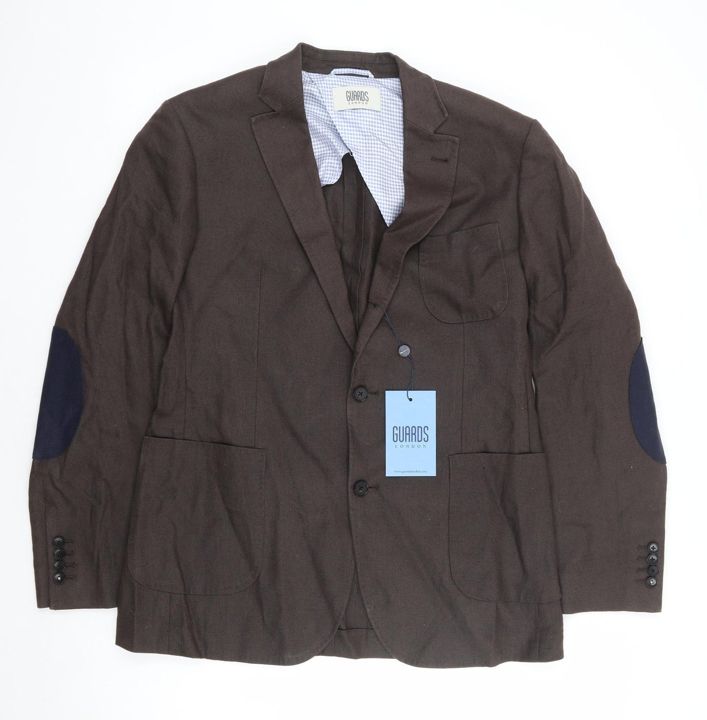 Guards London Mens Brown Linen Jacket Suit Jacket Size 42