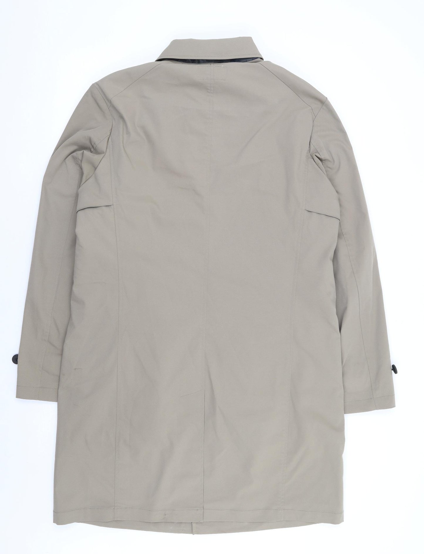 Guards London Mens Beige Overcoat Coat Size 40 Button - Thinsulate Lining