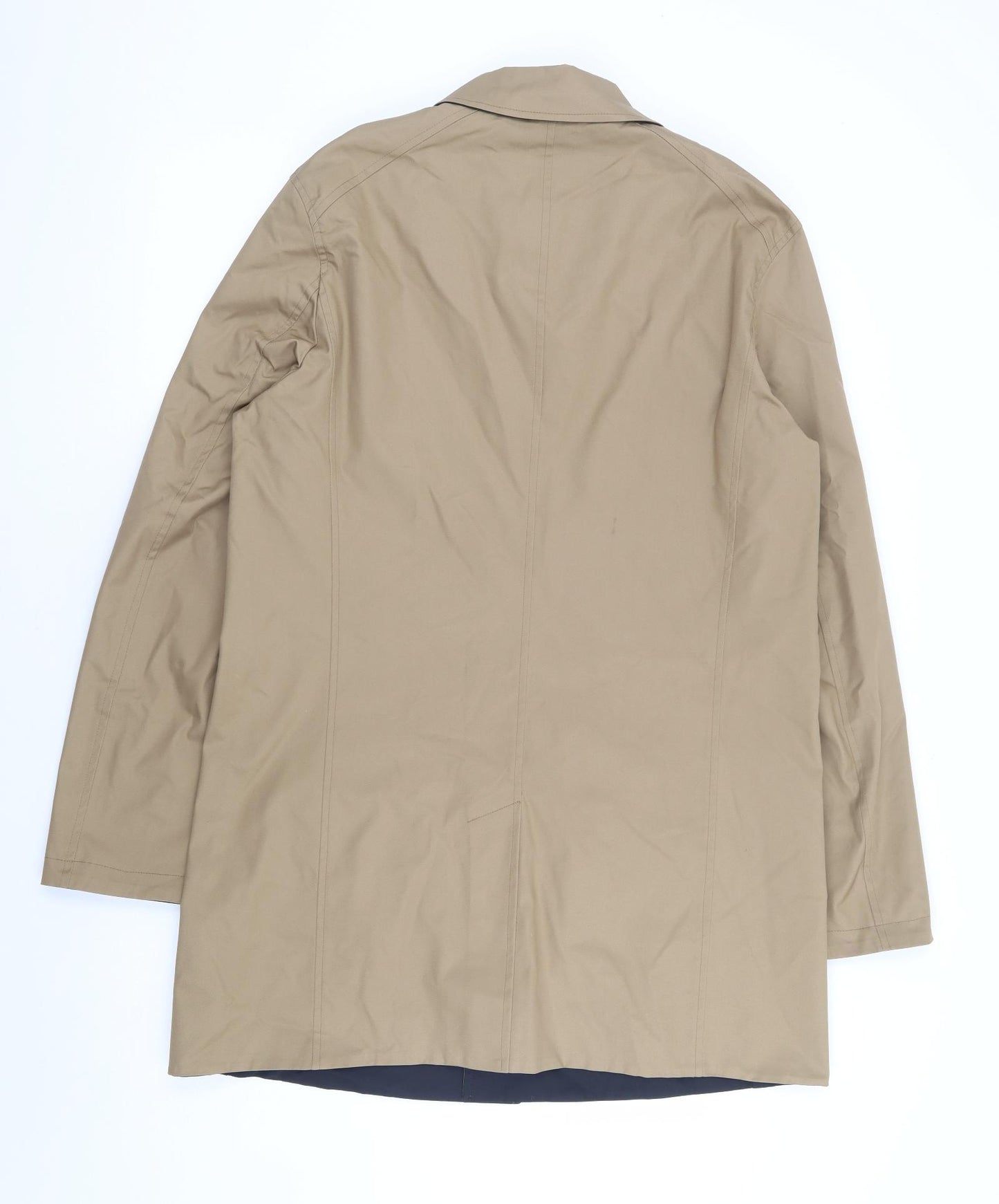Guards London Mens Beige Overcoat Coat Size 40 Button