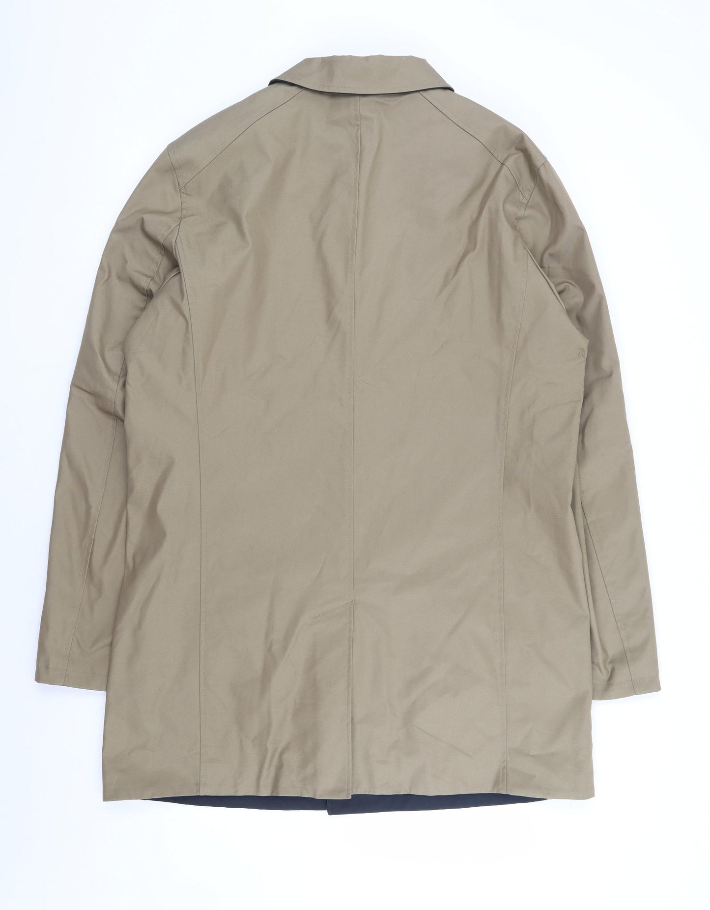 Guards London Mens Beige Overcoat Coat Size 40 Button
