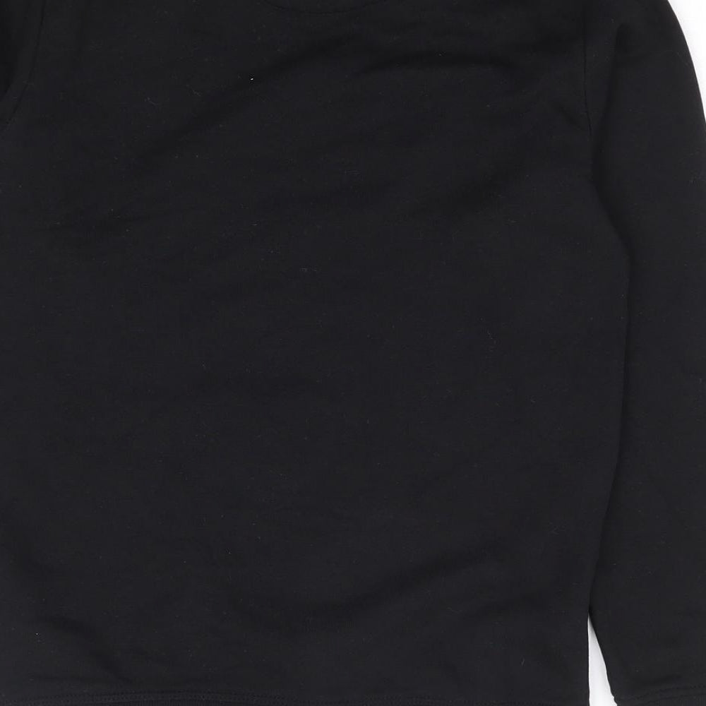 Pep & Co Boys Black Cotton Pullover Sweatshirt Size 11-12 Years Pullover - Player Ready