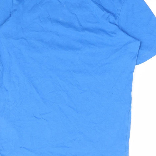 JACK & JONES Boys Blue 100% Cotton Basic T-Shirt Size 12 Years Round Neck Pullover