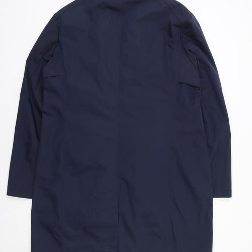 Guards London Mens Blue Overcoat Coat Size 42 Button - Thinsulate Lining