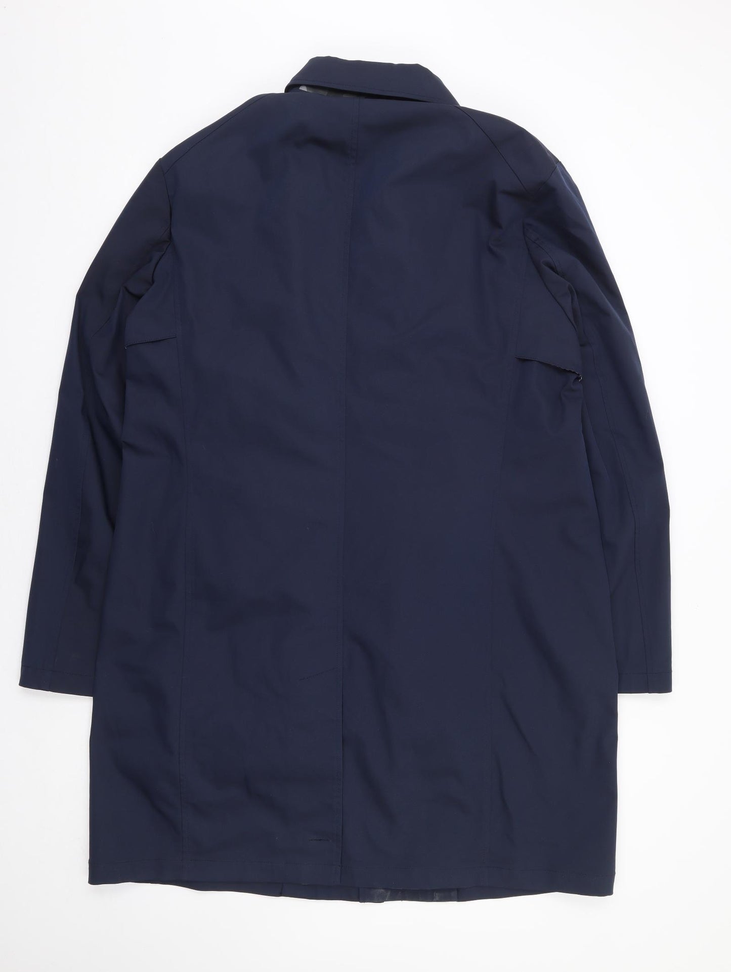 Guards London Mens Blue Overcoat Coat Size 42 Button - Thinsulate Lining