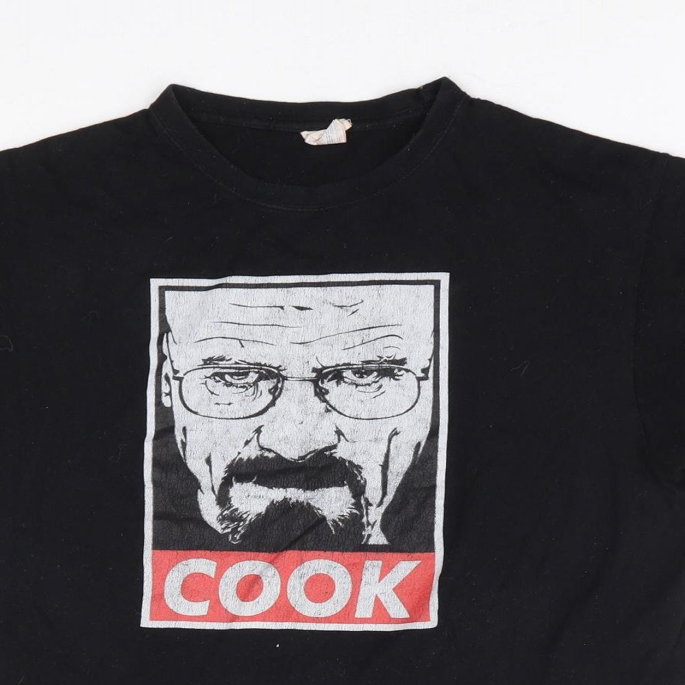 JHK Mens Black Polyester T-Shirt Size XS Crew Neck - Breaking Bad