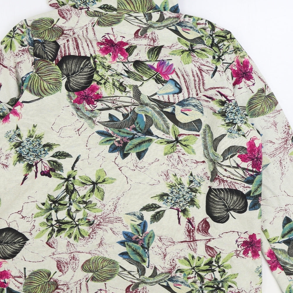 Preworn Womens Multicoloured Floral Jacket Size XL Zip
