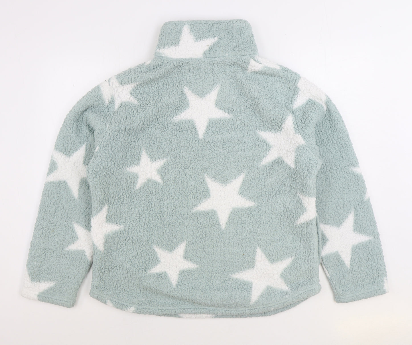 F&F Womens Blue Geometric Jacket Size M Zip - Stars